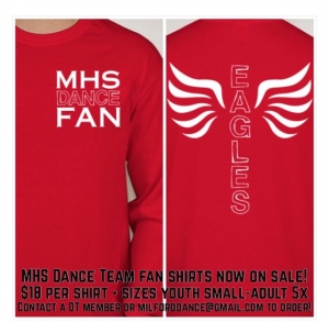 MHS Dance Fan tshirt front and back